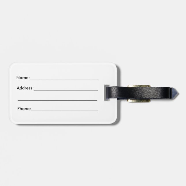 Have Rad Adventures Black Luggage Tag (Back Horizontal)