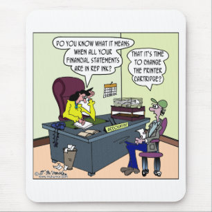 Have Red Ink? Change the Printer Cartridge. Mouse Pad