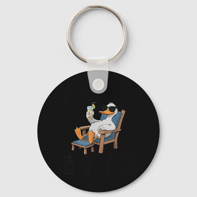 Have Selective Hearing Funny Sarcastic Duck Humour Key Ring (Front)