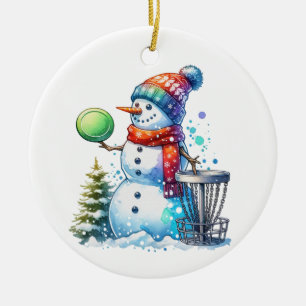 Have the Merriest Christmas by Par   Disc Golf Ceramic Ornament