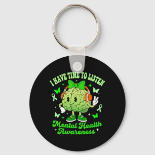 Have Time to Listen Mental Health Awareness Green Key Ring