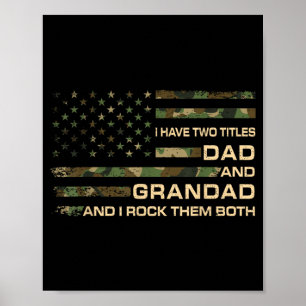 Have Two Titles Dad And Grandad Fathers Day Funny Poster