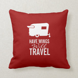 Have Wings Will Travel - Shasta Camper Trailer Cushion