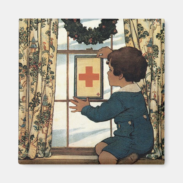 Have You a Red Cross Service Flag? Magnet (Front)