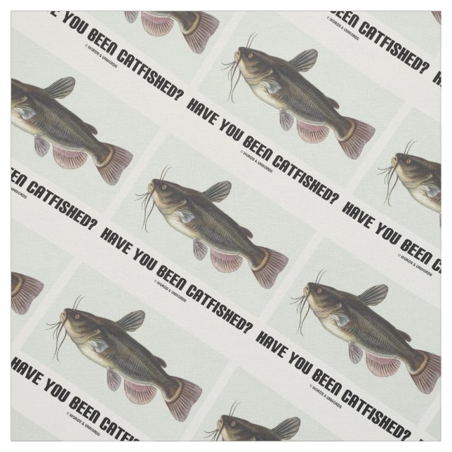 Have You Been Catfished? Catfish Illustration Fabric (Swatch)
