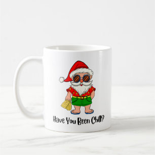 Have You Been Chill? Christmas Santa in Beach Vibe Coffee Mug