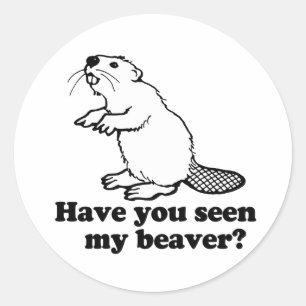 HAVE YOU SEEN MY BEAVER? CLASSIC ROUND STICKER