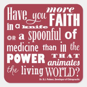 Have Your More Faith Quote Chiropractic Stickers