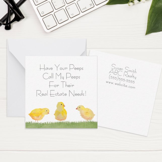 Have Your Peeps Call My Peeps Card (Personalized Easter pop by notecards)