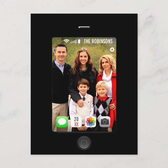 Have your selfie a Merry Christmas photo Announcement Postcard (Front)