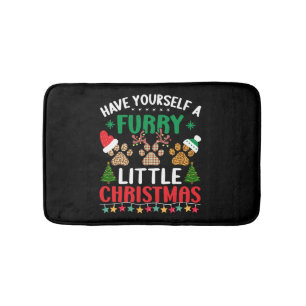 have yourself a furry little christmas bath mat