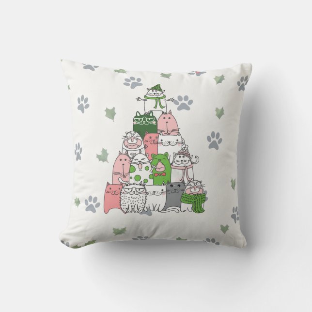 Have yourself a Furry Little Christmas! Cushion (Front)