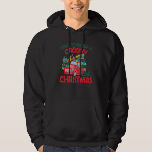 Have Yourself A Groovy A Little Christmas Truck Fl Hoodie