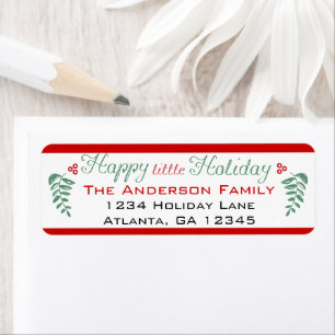 Have Yourself a Happy Little Holiday Return Address Label
