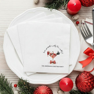 Have Yourself A Jolly Tini Cocktail Christmas  Napkin