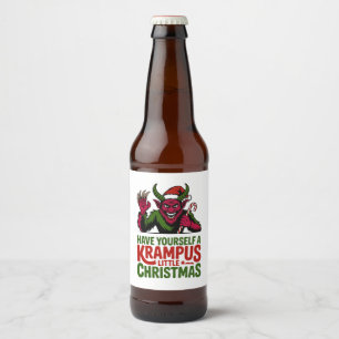 Have Yourself a Krampus Little Christmas Krampus L Beer Bottle Label