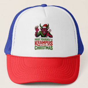 Have Yourself a Krampus Little Christmas Krampus L Trucker Hat
