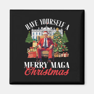 Have Yourself A Merry Christmas Santa Funny Trump  Magnet