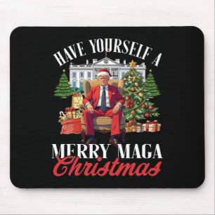 Have Yourself A Merry Christmas Santa Funny Trump Mouse Pad