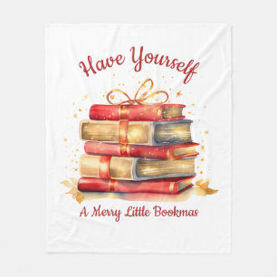 Have Yourself A Merry Little Bookmas Fleece Blanket