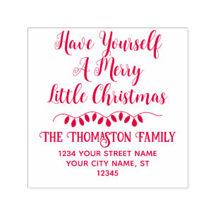 Have Yourself a Merry Little Christmas Address #3 Self-inking Stamp