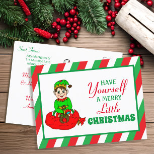 Have Yourself a Merry Little Christmas Personalise Postcard