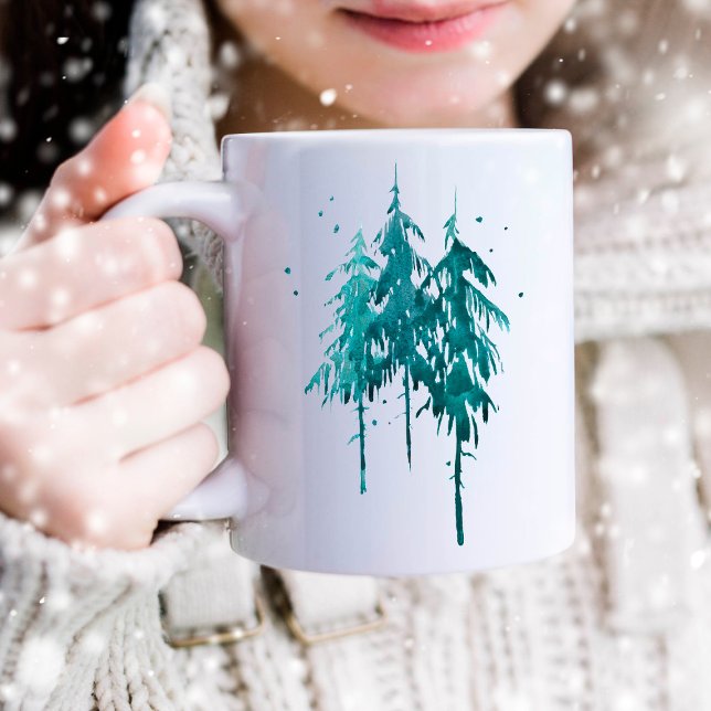 Have Yourself a Merry Little Christmas Pine Trees Coffee Mug (Creator Uploaded)