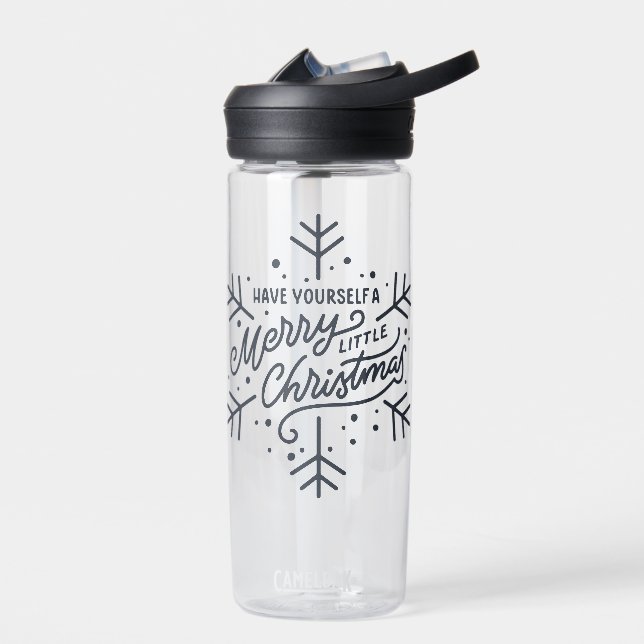 Have Yourself a Merry Little Christmas - Snowflake Water Bottle (Left)