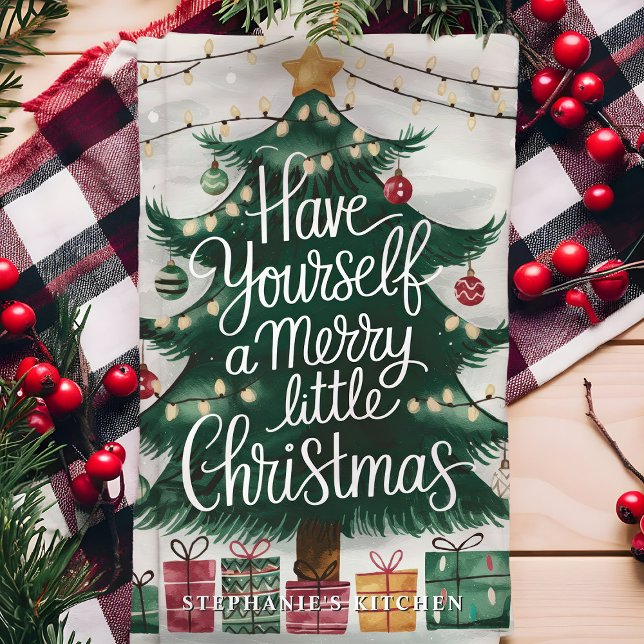 Have Yourself A Merry Little Christmas Tree Tea Towel (Creator Uploaded)