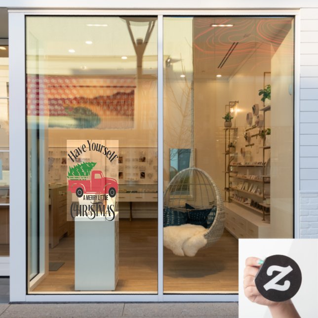 Have Yourself A Merry Little Christmas Tree Truck  (Store Window)