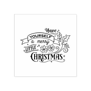 Have Yourself A Merry Little Christmas   Winter Rubber Stamp