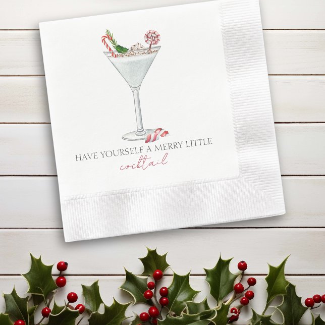 Have yourself A Merry Little Cocktail Christmas Napkin (Creator Uploaded)