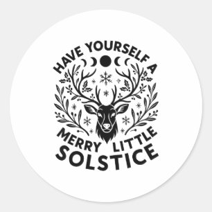 Have Yourself A Merry Little Solstice Christmas Pa Classic Round Sticker