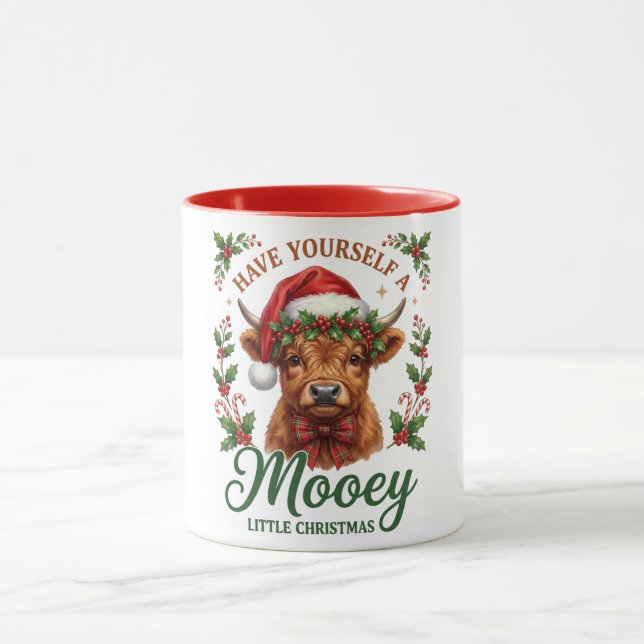 Have Yourself A Mooey Little Christmas  Mug (Center)
