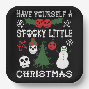 Have Yourself a Spooky Little Christmas Paper Plate