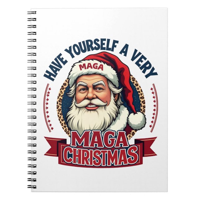 Have Yourself a very Maga Christmas Trump Won  Notebook (Front)