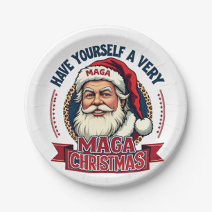 Have Yourself a very Maga Christmas Trump Won  Paper Plate