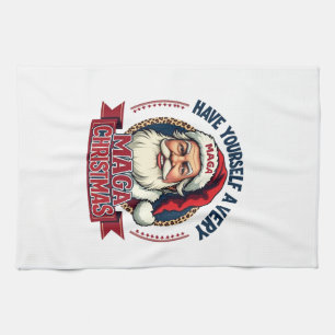 Have Yourself a very Maga Christmas Trump Won  Tea Towel