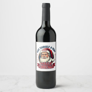 Have Yourself a very Maga Christmas Trump Won Wine Label
