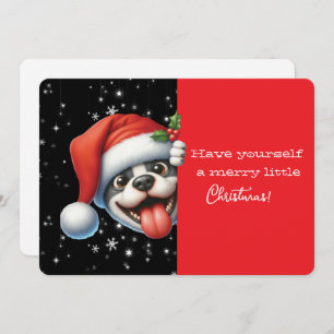 Have Yourself  Merry Little Christmas Grinning Dog