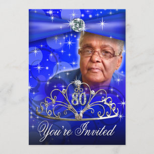 Havel's 80th Birthday Party Tiara Photo Invitation