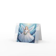 Havenly Angel Folded Thank You Card
