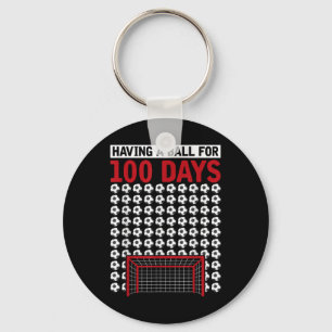 Having A Ball For 100 Days Of School Soccer 100th Key Ring