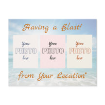 Having a Blast 3 Photo Postcard Template