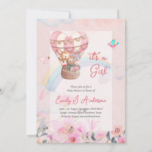 Having a Girl! Share the Happy News Gender Reveal  Invitation