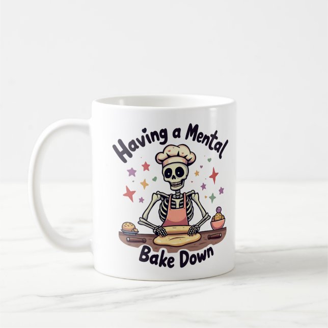 Having a Mental Bake Down Stressed, Blessed & Oven Coffee Mug (Left)