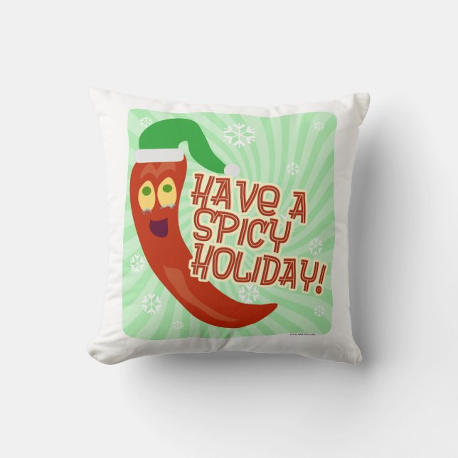 Having A Spicy Holiday Cushion (Front)