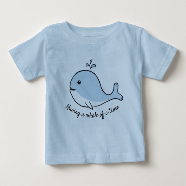 Having a  Whale of a Time Blue Baby T-Shirt (Front)