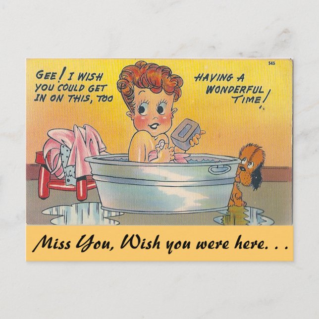 Having a wonderful time! postcard (Front)