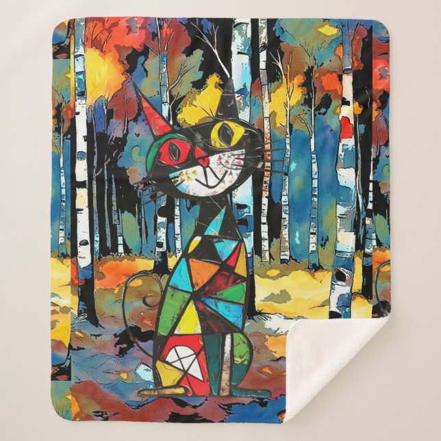 Having An Abstract Kinda Day Sherpa Blanket (Front)